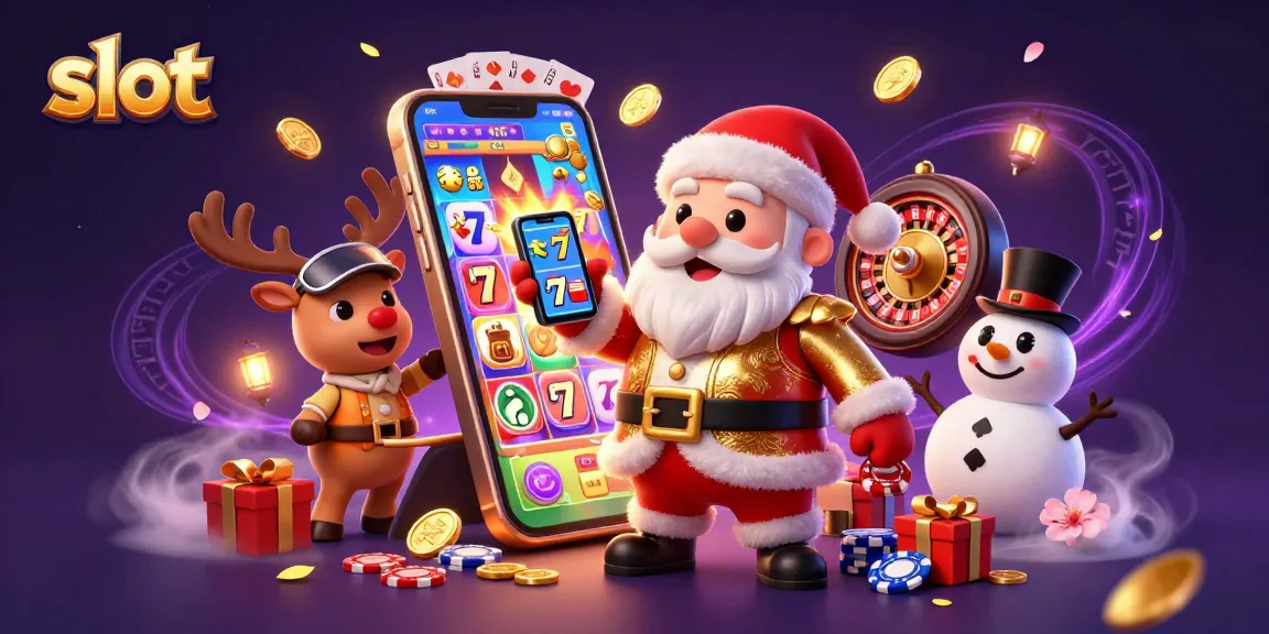 Experience thrilling slots with Santa and friends, showcasing festive casino adventures.