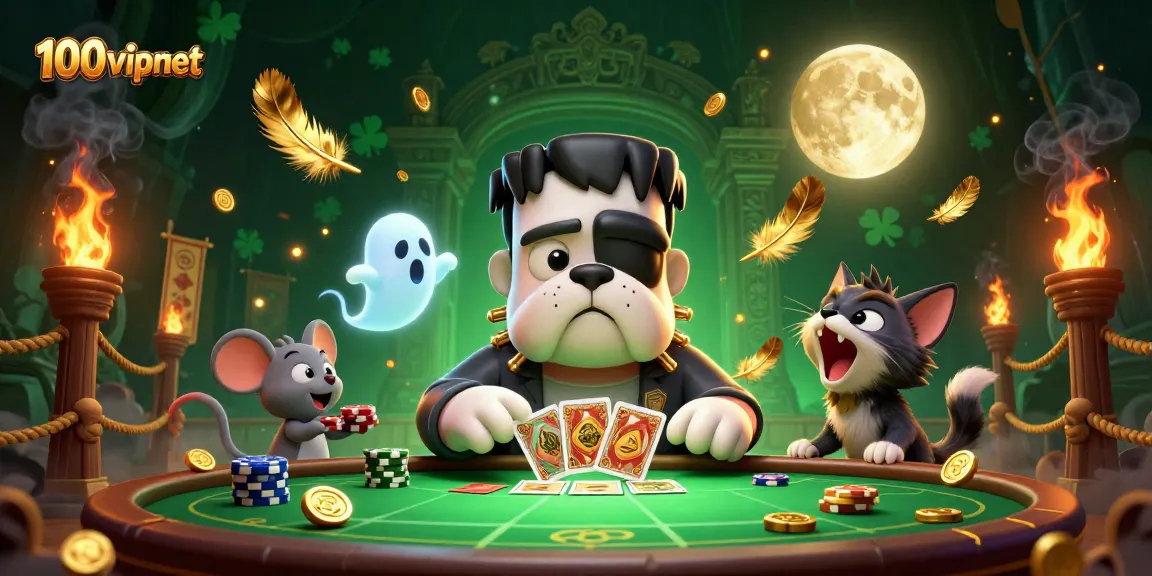 Engage with the colorful 100vipnet gaming experience at a thrilling casino scene.