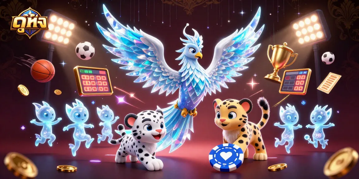 Engaging look at ดูหนัง in a vibrant casino setting with characters and dynamic sports elements.