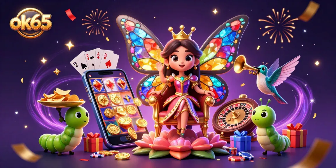 Engage in thrilling gameplay with ok65, featuring vibrant casino elements and colorful characters.