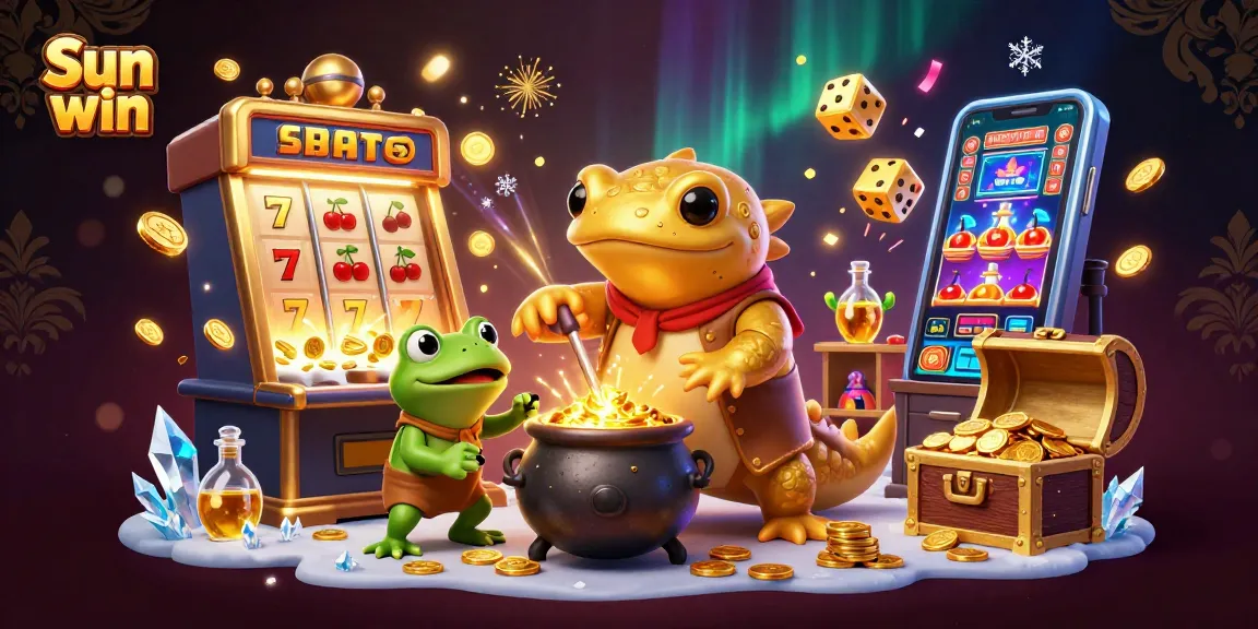 Experience thrilling gameplay with Sun win's vibrant casino scene full of gold and excitement.