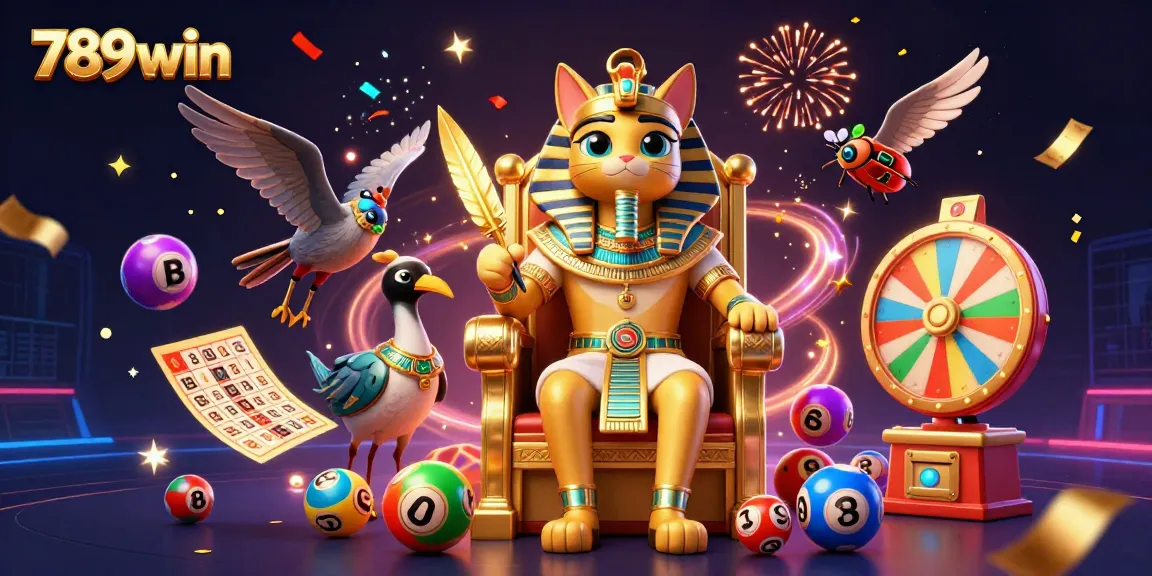 Experience exciting gameplay with 789win as the pharaoh cat reigns in a vibrant casino scene.