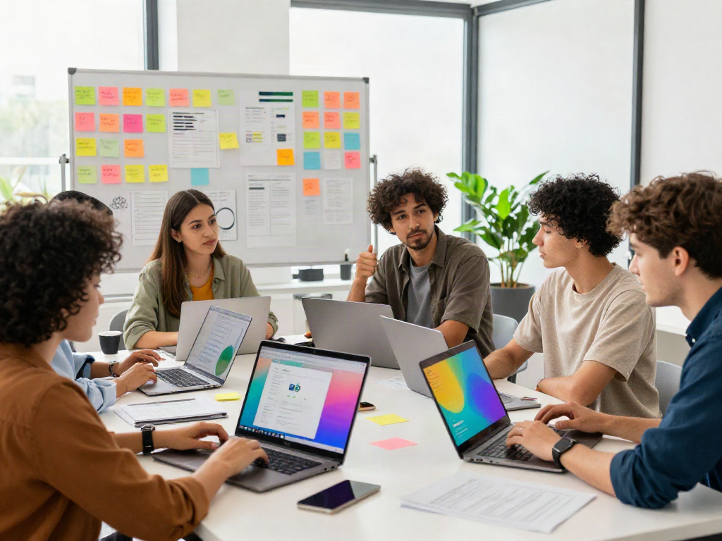 Dynamic team collaboration focused on Paid Ads Management strategies in a modern office