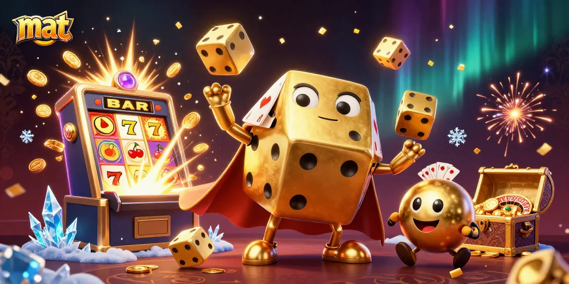 Experience thrilling casino action with mat as the dynamic golden dice golem and friends burst into jackpots.