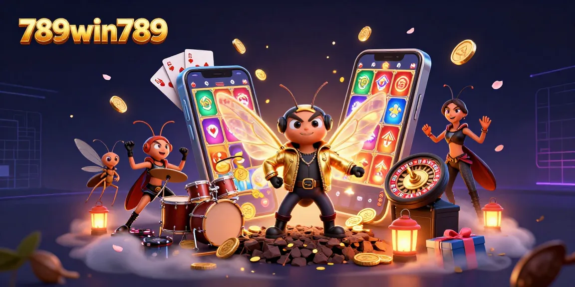 Engage in thrilling casino action at 789win789 with captivating slot game visuals and lively characters.