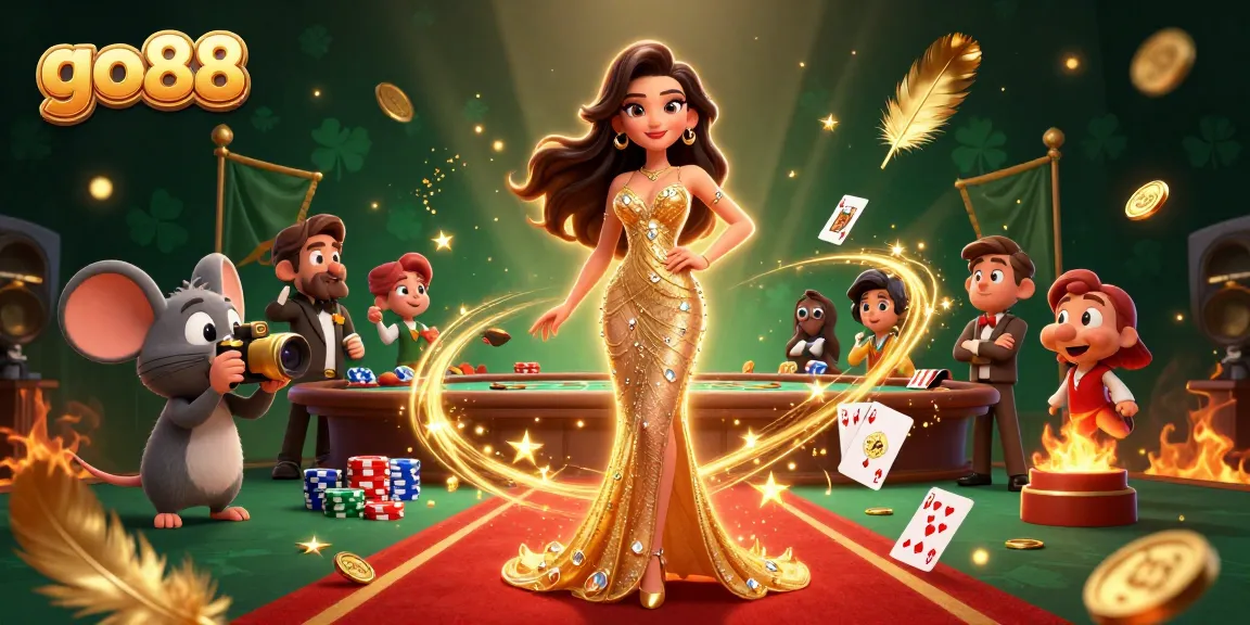 Experience thrilling poker action at go88 with vibrant characters and dynamic casino elements.