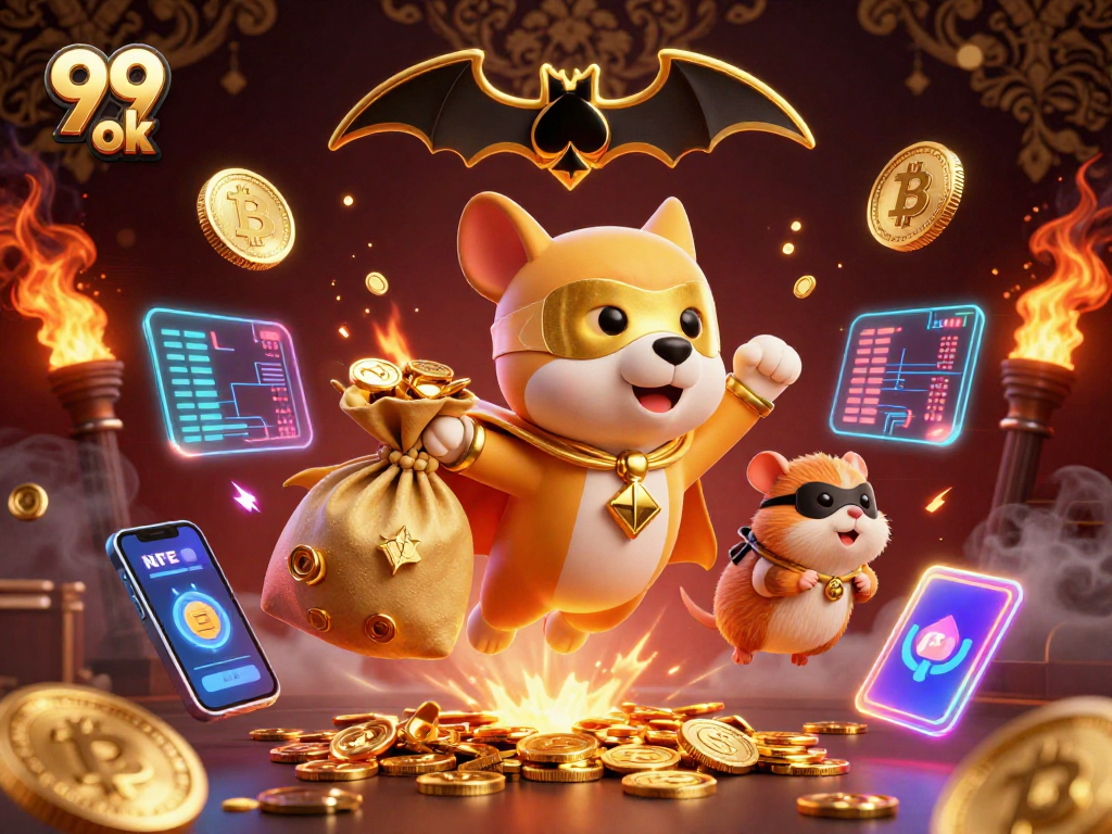 Engage with 99 ok’s thrilling casino adventure, featuring a superhero dog and crypto coins!