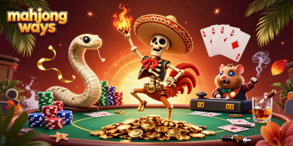 Experience mahjong ways with dynamic characters celebrating wins in a vibrant casino scene.