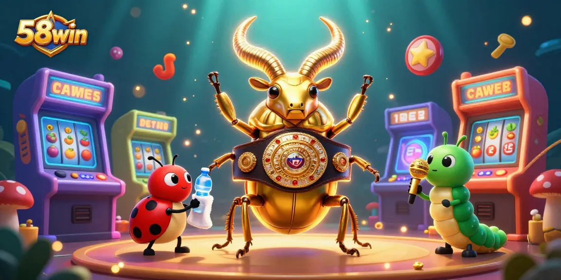 Engage with dynamic 58win casino gaming featuring vibrant characters in a packed 3D scene.