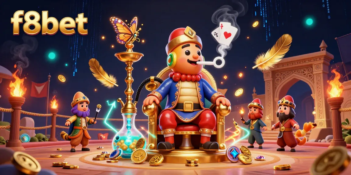 Experience thrilling gaming moments at f8bet with a vibrant 3D illustration featuring engaging casino elements and characters.