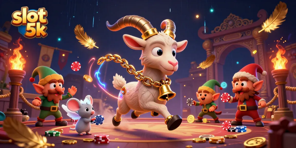 Experience thrilling wins at slot 5k with vibrant characters in a dynamic 3D casino scene.