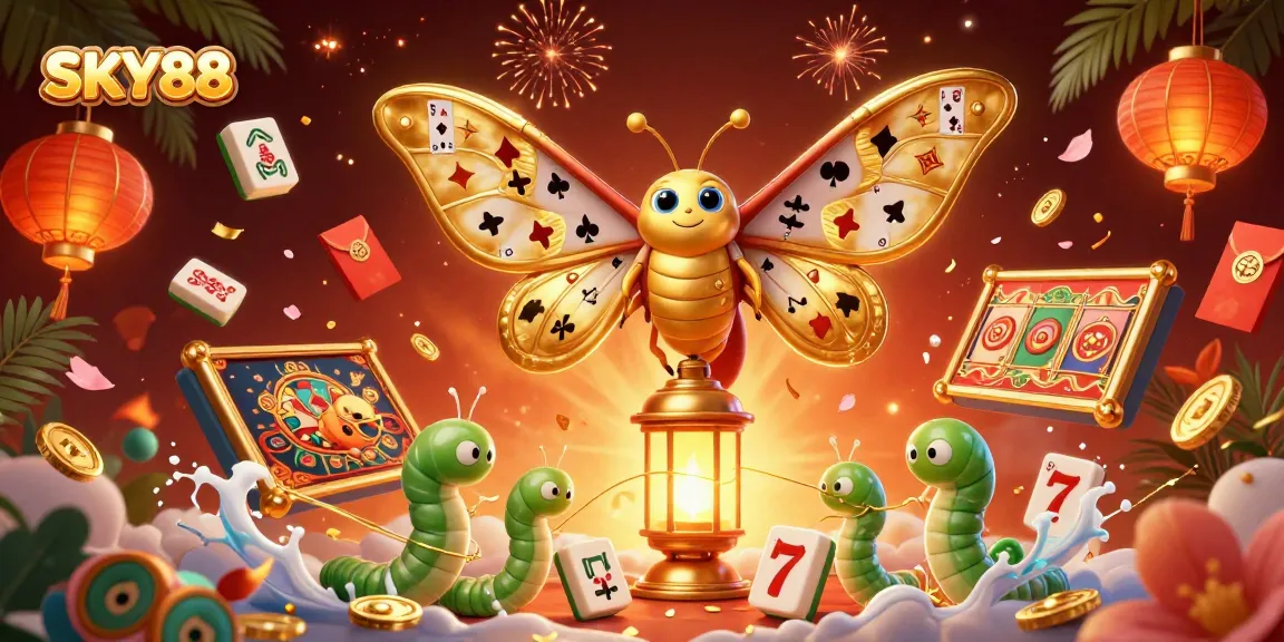 Engage with SKY88's vibrant casino atmosphere, featuring captivating gaming scenes and striking characters.