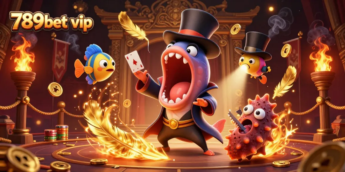 Engaging card tricks performed by 789bet vip's animated characters in a vibrant casino scene.