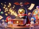 Experience thrilling casino action with lovablevibes, featuring a penguin organist showering golden coins.