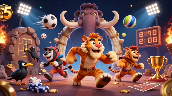 Experience thrilling bets and odds with kèo nhà cái 5 in this captivating animated casino scene.