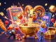 Experience thrilling games at rikvip98 com with a vibrant casino scene featuring a giant ramen bowl dealer and exciting jackpots.