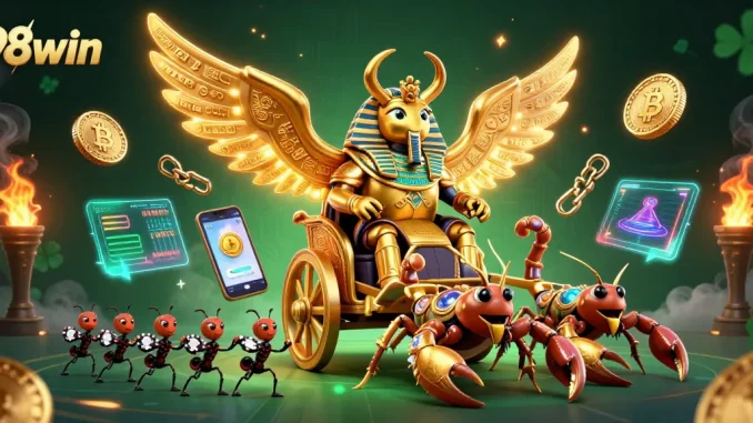 Engage with thrilling gameplay at 98win with colossal characters and vibrant casino elements.