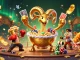 Engage in thrilling gameplay with 23win's vibrant casino showdown featuring unique characters.