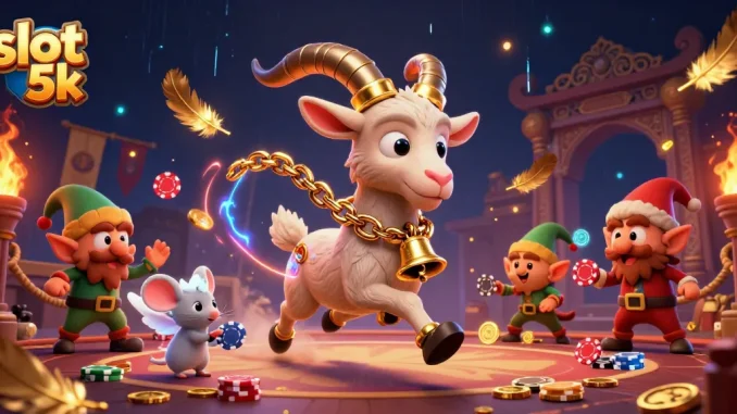 Experience thrilling wins at slot 5k with vibrant characters in a dynamic 3D casino scene.